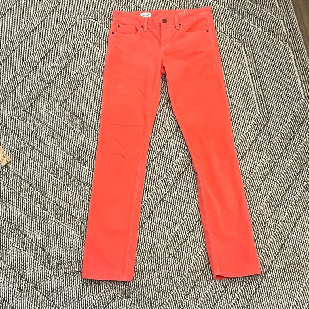 GAP Women's Bright Coral Straight Leg Jeans corduroy thin cotd